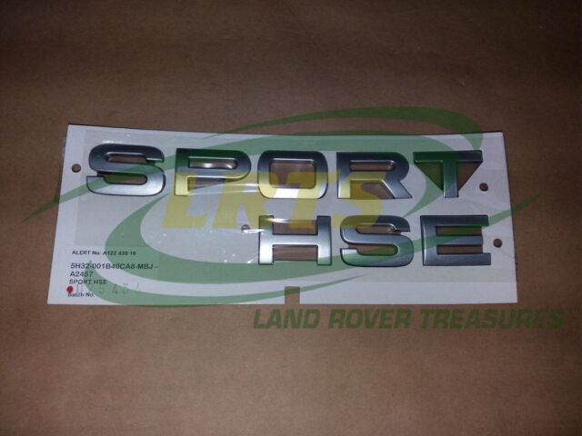 LR020467 DECAL NAME PLATE SPORT HSE TAILGATE LAND ROVER RANGE ROVER SPORT